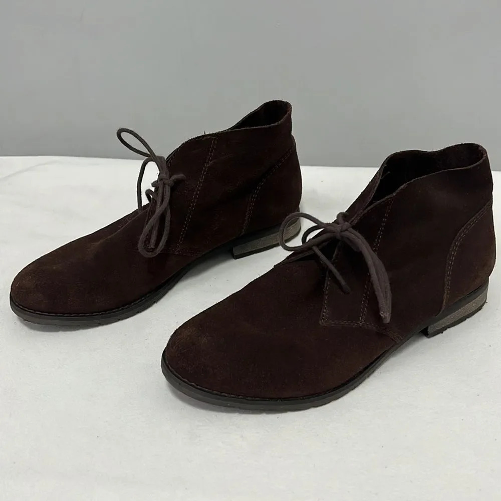 Bjorndal || suede brown ankle boots size 6.5 - Picture 2 of 6